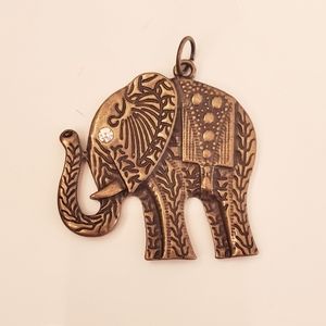 Vintage bohemian elephant pendant